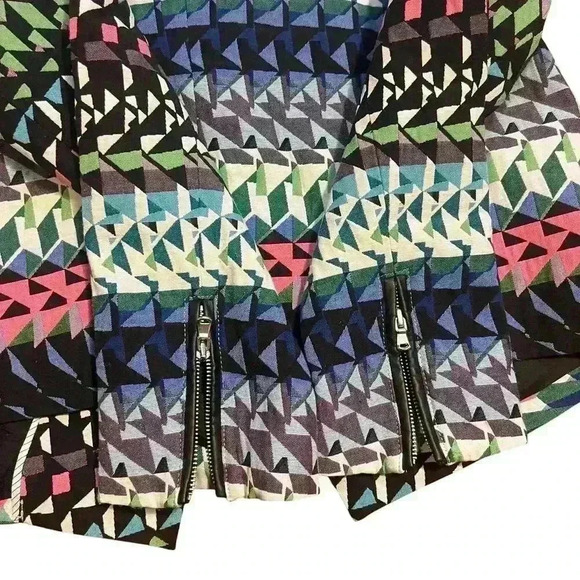 Robert Graham Women’s Blazer Size 6 Colorful Geometric Print Fun Bright Career - Picture 6 of 11